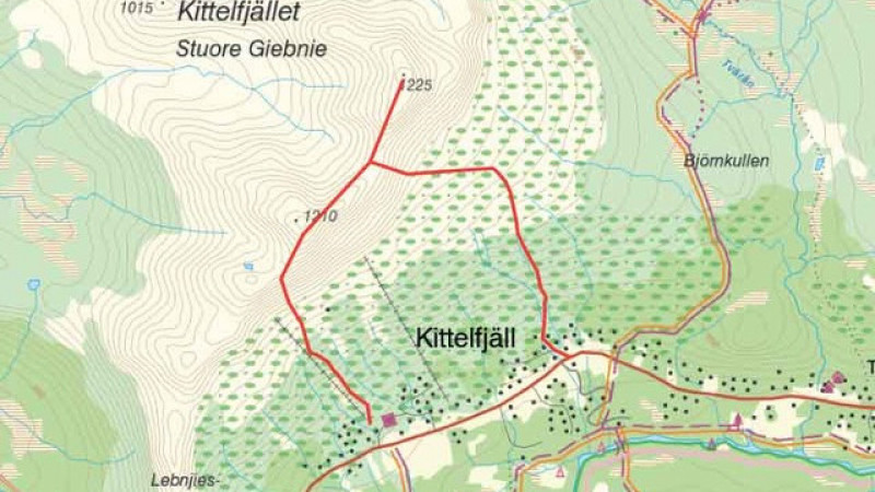 För den som vill ta sig till Kittelfjällets topp finns två vägar att välja, vandringen är ansträngande då sluttningarna är branta. Den första leden startar mitt i byn vid affären och den andra utgår från Hotell Kittelfjäll och tar dig upp via skidsystemet.