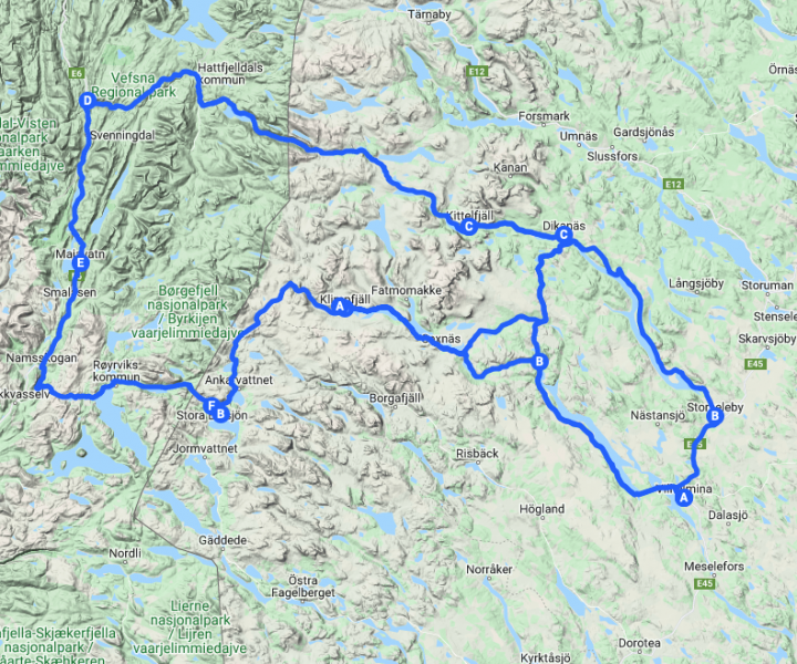 Sagavägen & Vildmarksvägen i en kombinerad rundresa